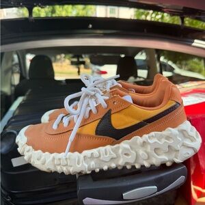 Nike Textured Sole Sneakers in Orange and Black